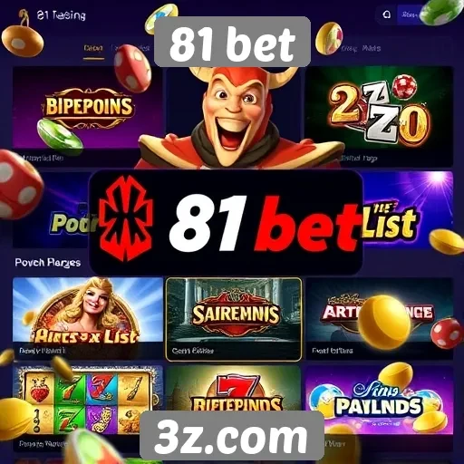 Opções de jogos disponíveis na plataforma 81 bet